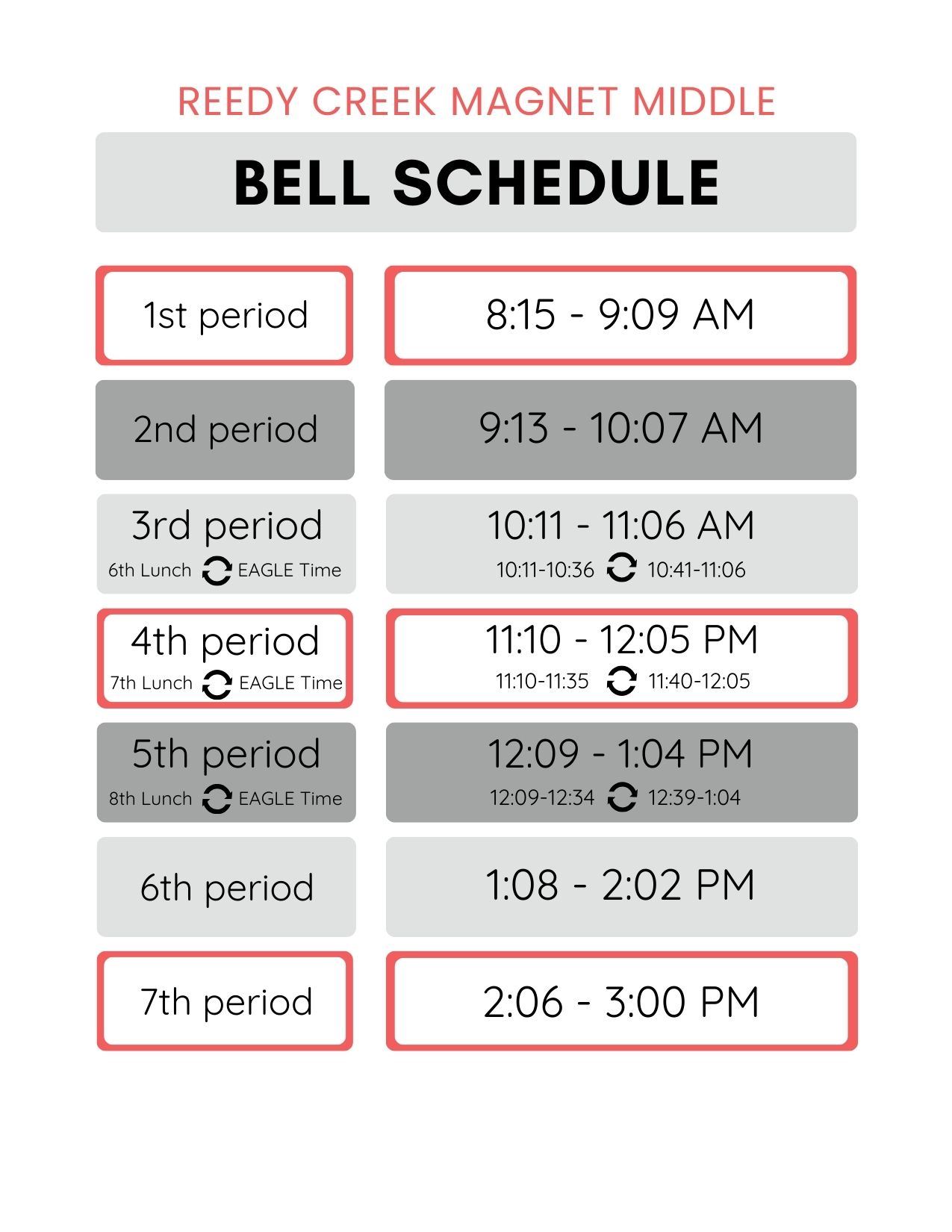 Bell Schedule